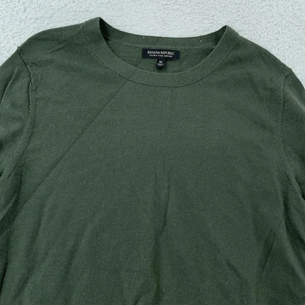 Banana Republic Sweater‎ Extra Fine Merino Wool Mens Medium Lightweight Pullover